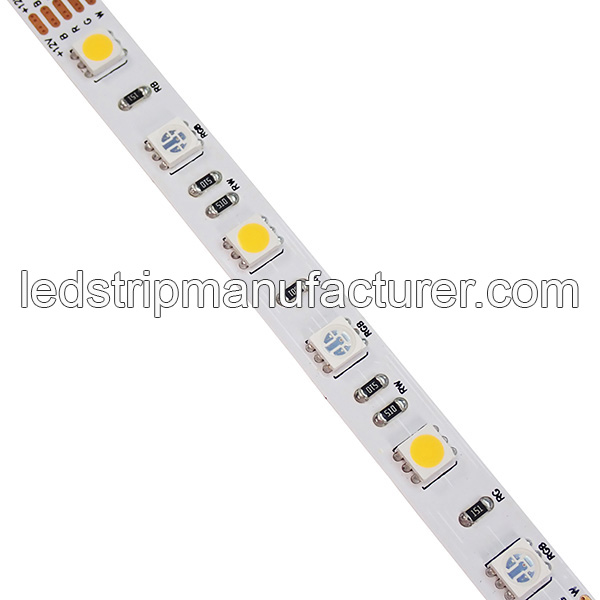 RGBW 5050 led strip lights 60led/m(30RGB+30White) 12V 10mm width