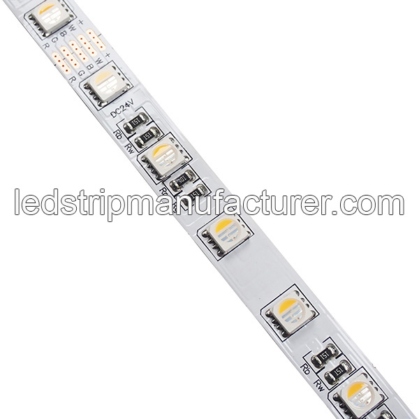 RGBW 5050 led strip 4 chips in one LED 60led/m 24V 10mm width