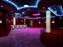 Led ceiling lamp in entertainment places