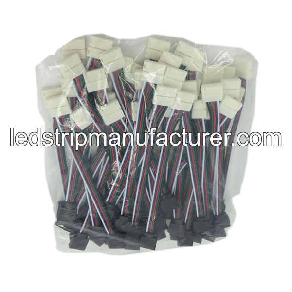 5050 led strip double RGBW connector 12mm 5pins with wire