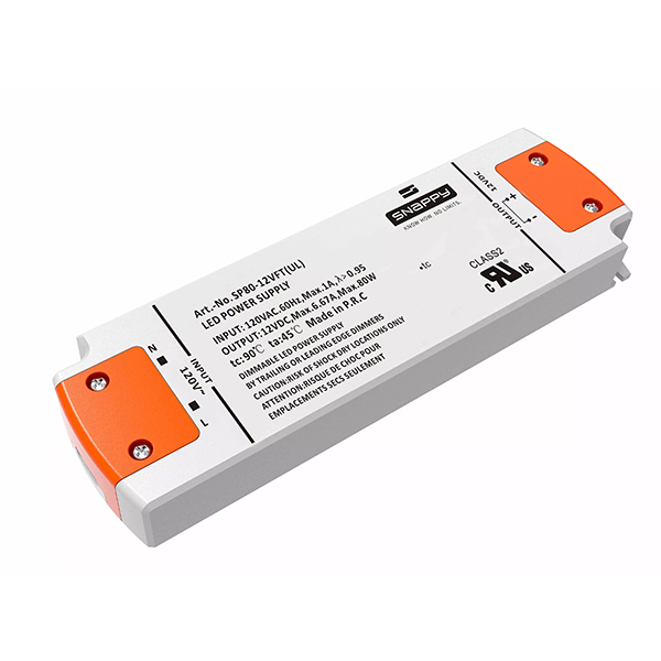 Snappy Led Power Supply SP80-12VFT(UL) Constant Voltage 12V LED Driver